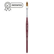 Кисть Roubloff синтетика имитация колонка/ гребешок 8/ ручка фигурная бордовая DSG3R-8