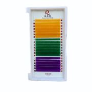 Ресницы Africa new MIX (D, 0.10, 7-13, orange/green/violet)