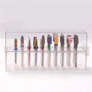 Подставка для фрез прямоугольная, 30 отверстий, прозрачная