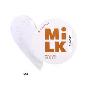 Бескислотный холодный гель для моделирования и укрепления MILK Modeling cool gel 01 Ivory, 50г