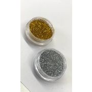 Набор мелкого глиттера 2 шт (золото+серебро)