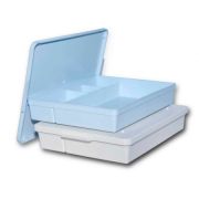 Лоток полимерный прямоугольный с крышкой и ячейками, 850 мл