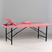 Кушетка 3х-секционная 180/60 регулировка высоты, вырез для лица (РБ, бежевый 2ой поролон)