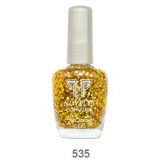 NOVELTY Лак для ногтей NOVELTY тон 535, янтарный с блестками  14 мл